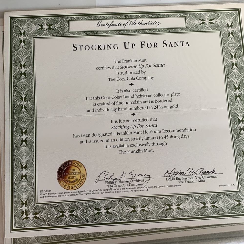 Stocking UP FOR SANTA THE FRANKLIN MINT - Picture 3 of 3